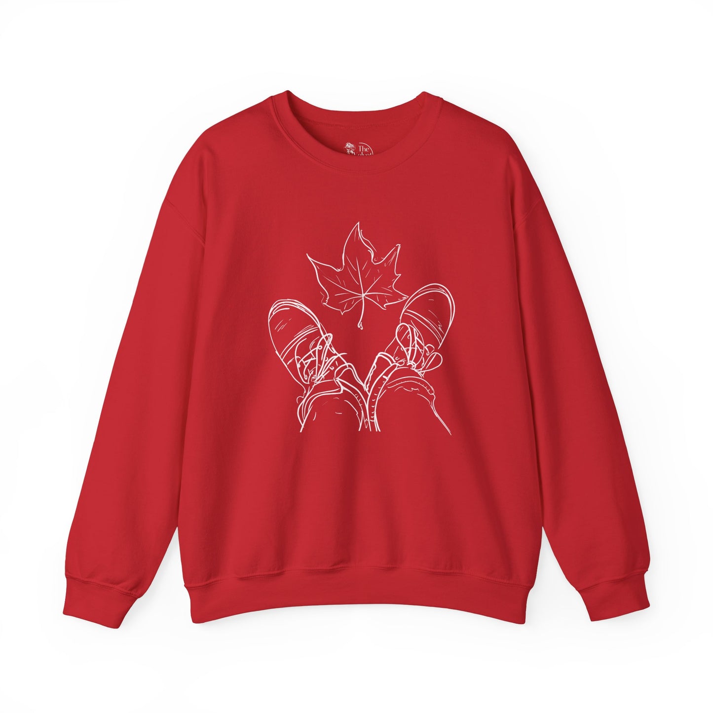 Fall Leaf and Boots Sketch - Adult Unisex Sweatshirt