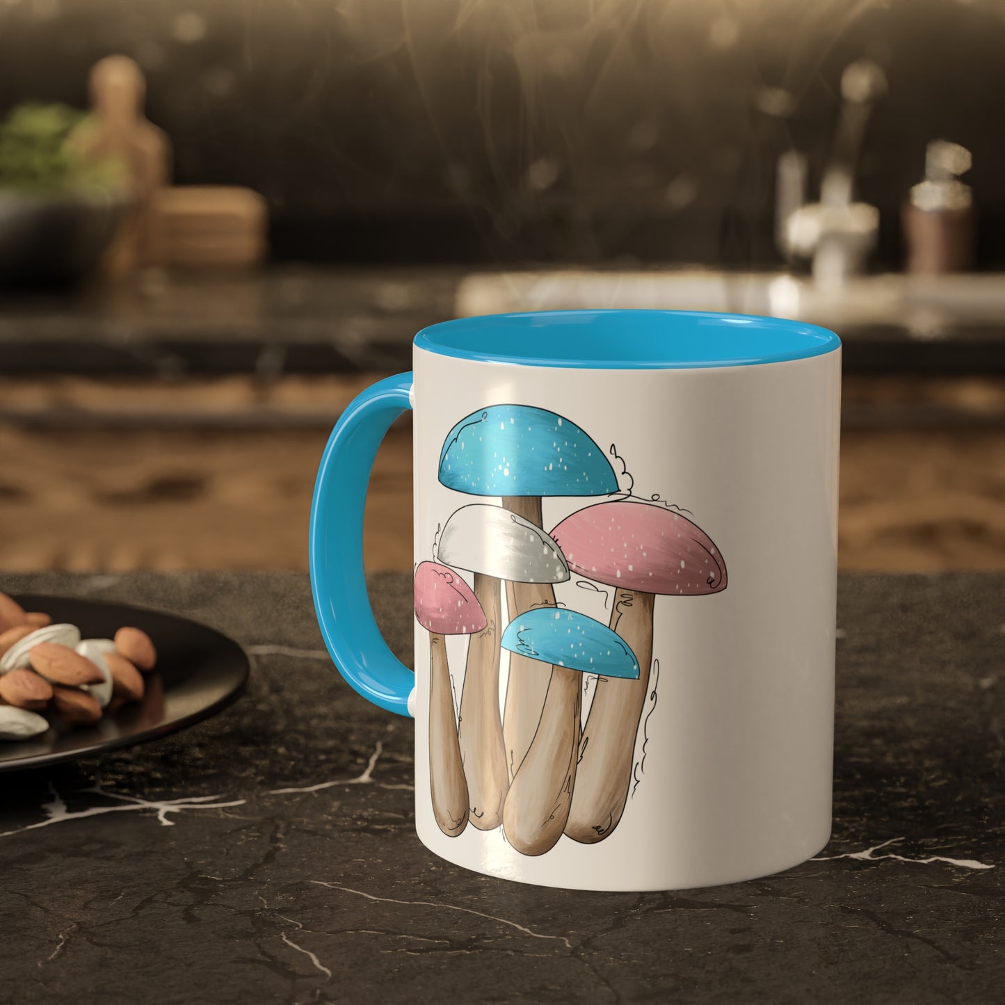 Transgender Pride Flag Mushrooms - Mug