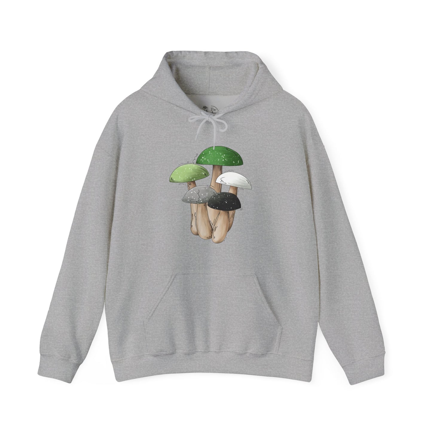 Aromantic Pride Flag Mushrooms - Adult Unisex Hoodie