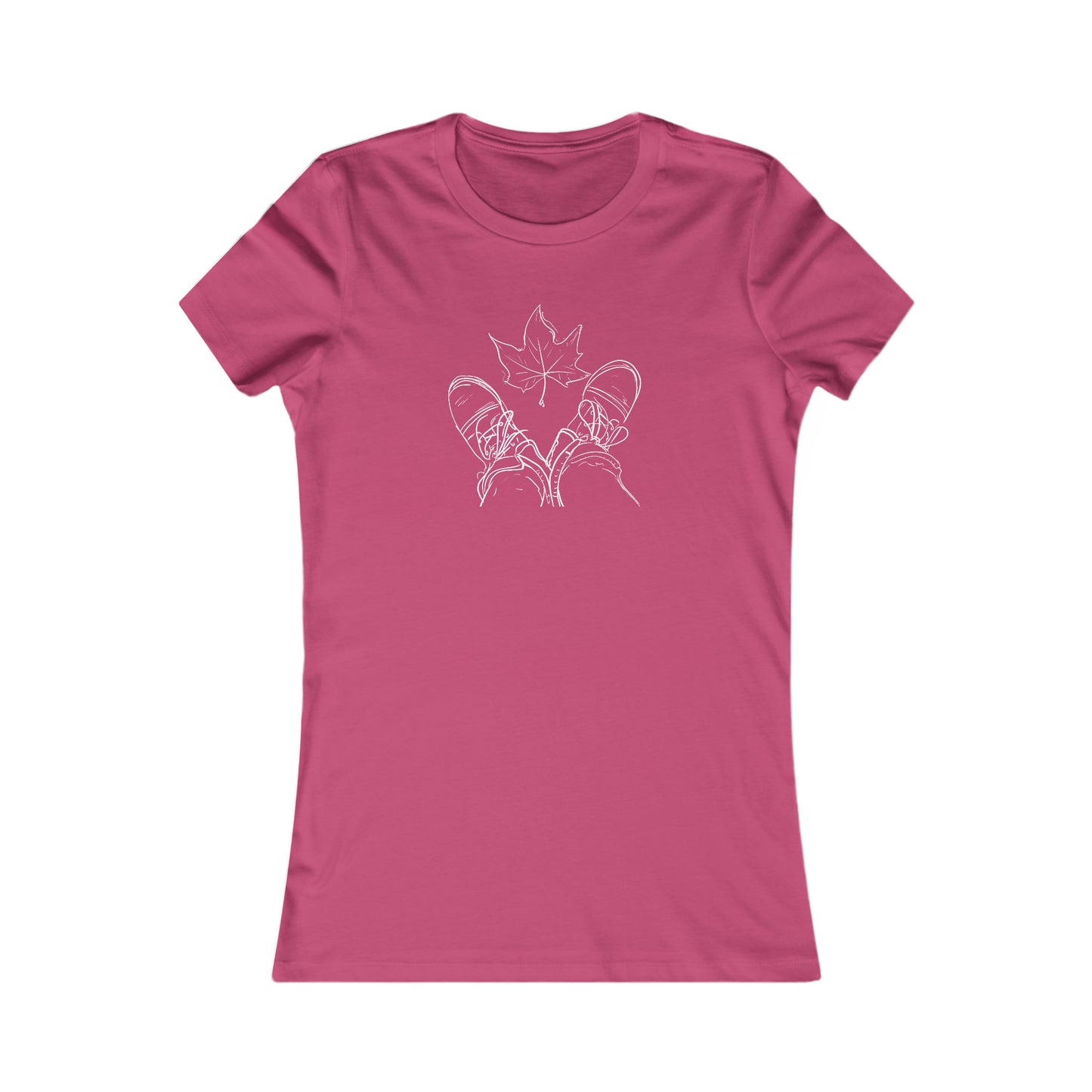 Fall Leaf and Boots Sketch - Women's T-Shirt