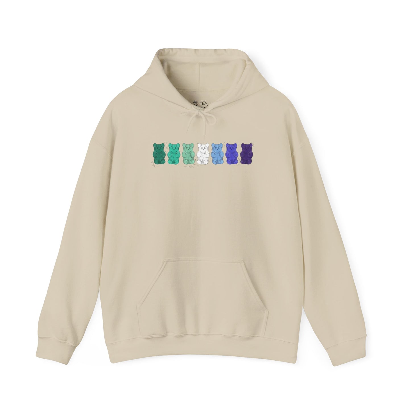 Gay Male Pride Flag Gummy Bears - Adult Unisex Hoodie