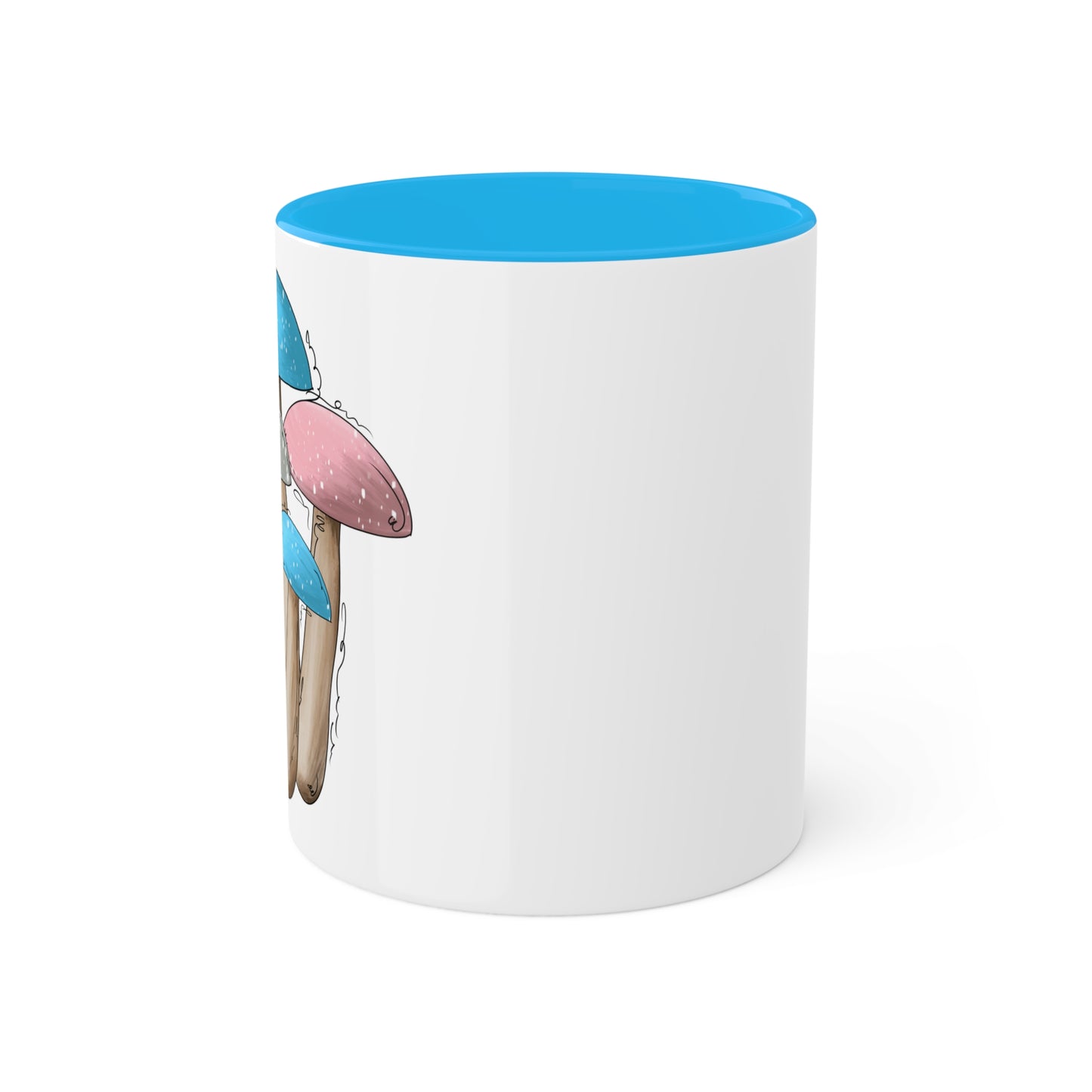 Transgender Pride Flag Mushrooms - Mug