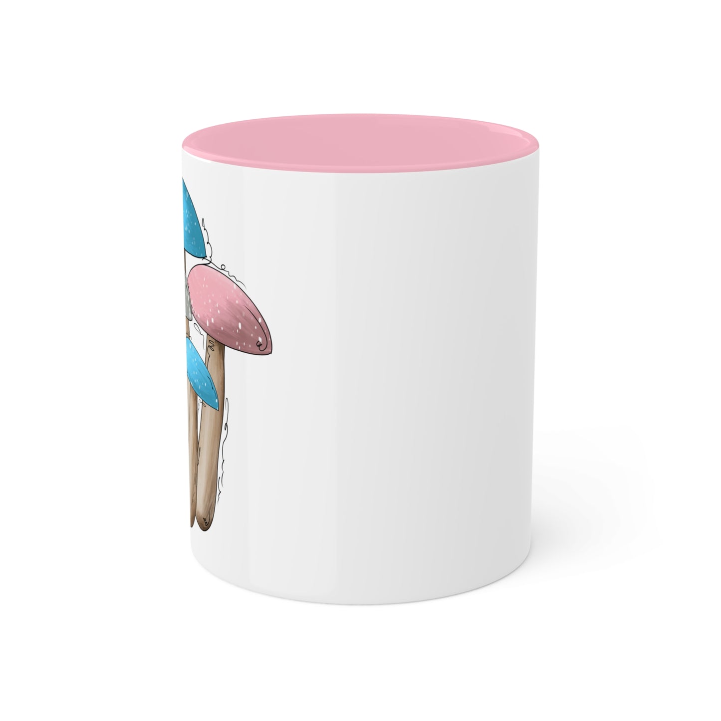 Transgender Pride Flag Mushrooms - Mug