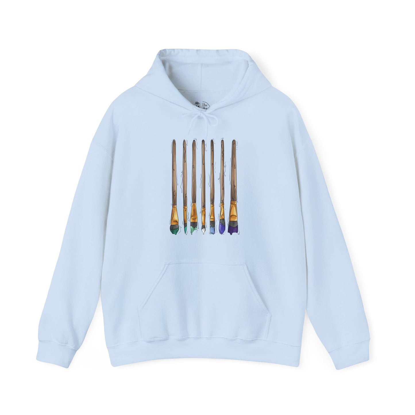 Gay Male Pride Flag Paint Brush - Adult Unisex Hoodie