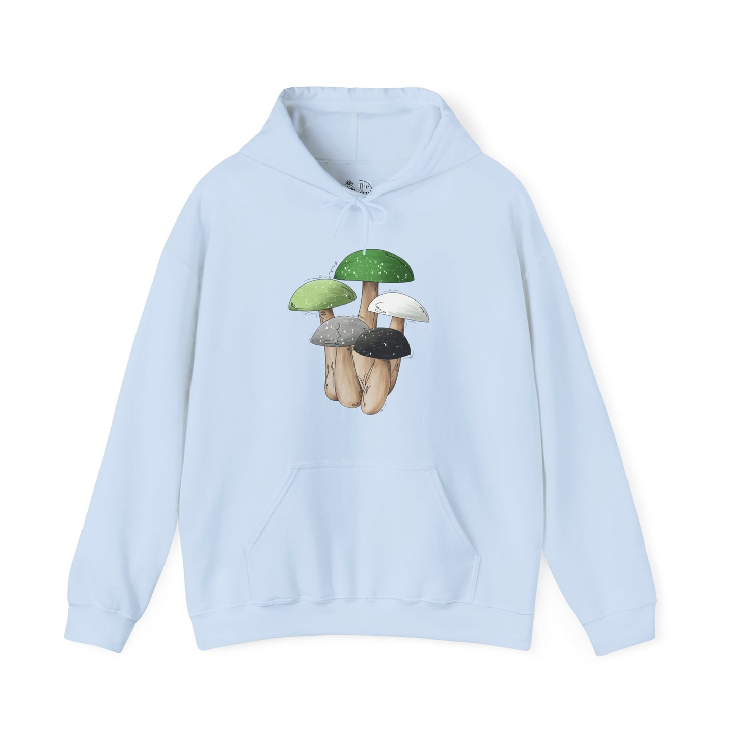 Aromantic Pride Flag Mushrooms - Adult Unisex Hoodie