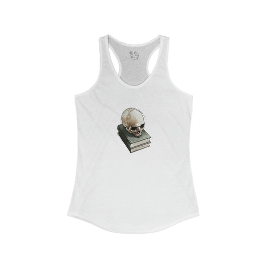 Skull and Books - Womens Tank Top
