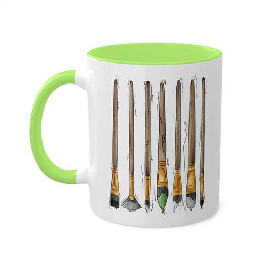 Agender Pride Flag Paint Brushes - Mug