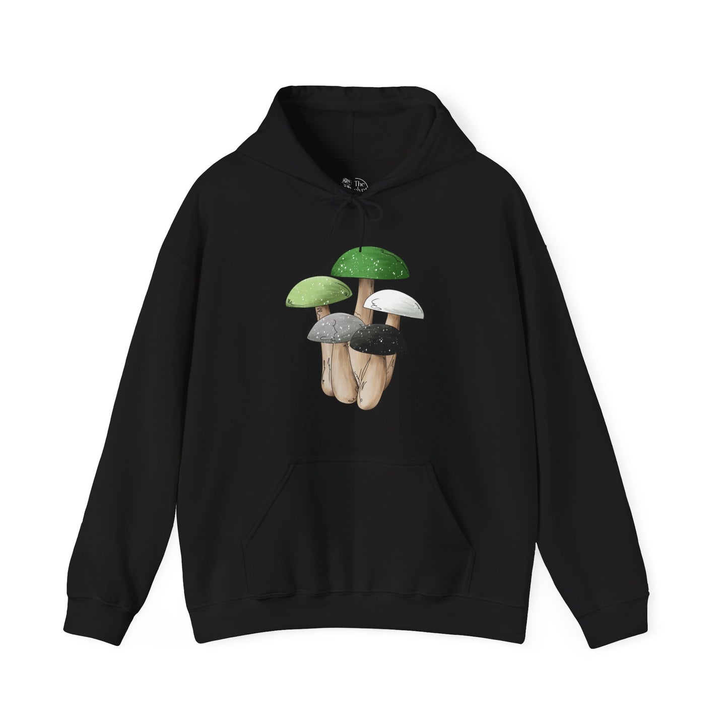 Aromantic Pride Flag Mushrooms - Adult Unisex Hoodie