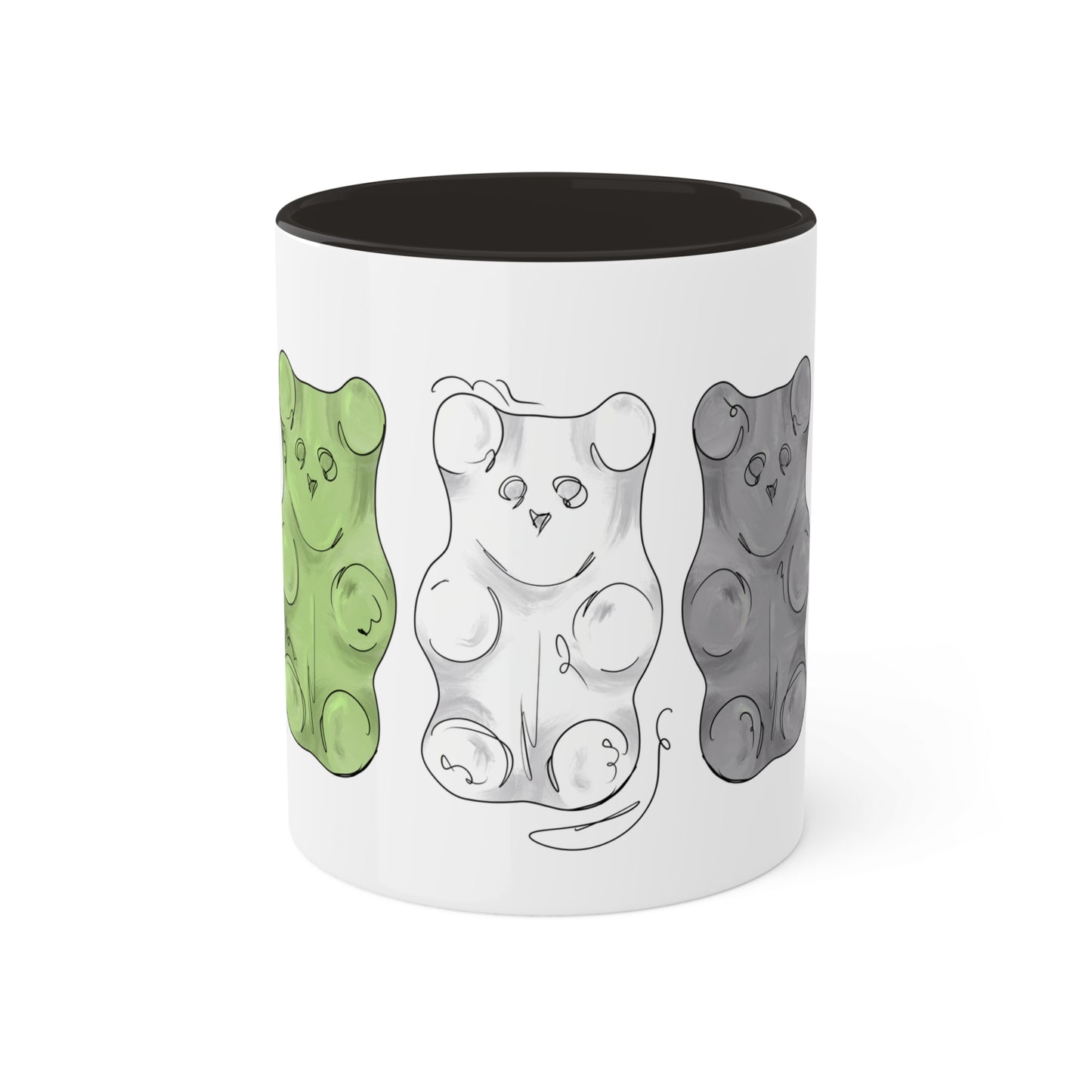 Aromantic Pride Flag Gummy Bears - Mug