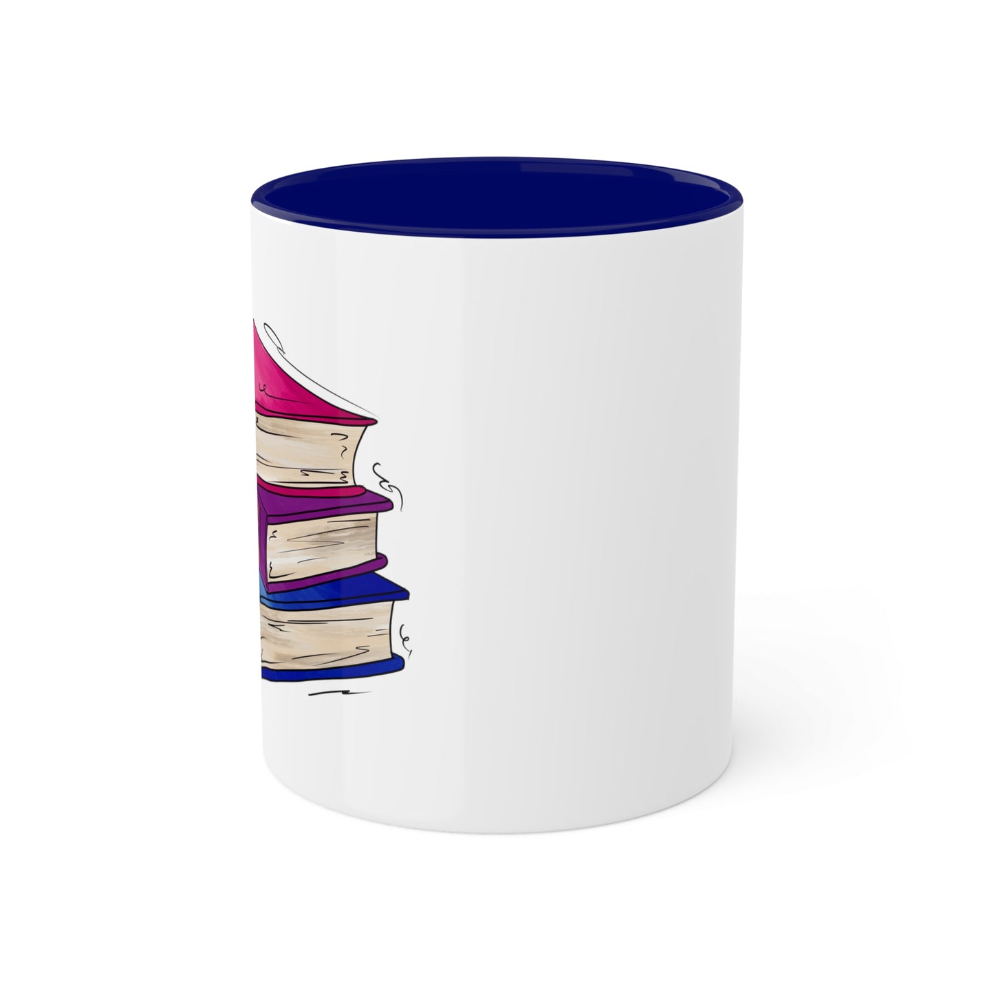 Bisexual Pride Flag Old Books - Mug