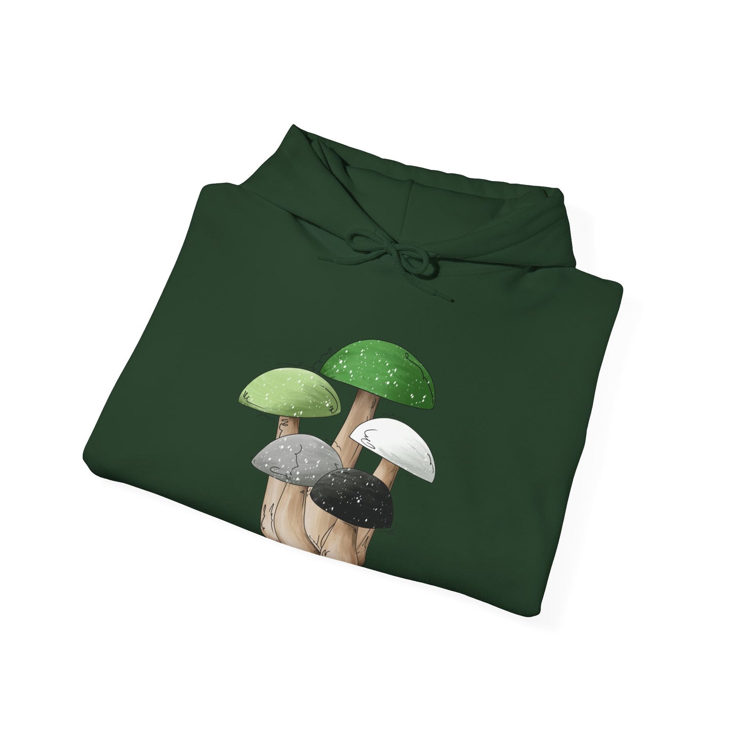 Aromantic Pride Flag Mushrooms - Adult Unisex Hoodie
