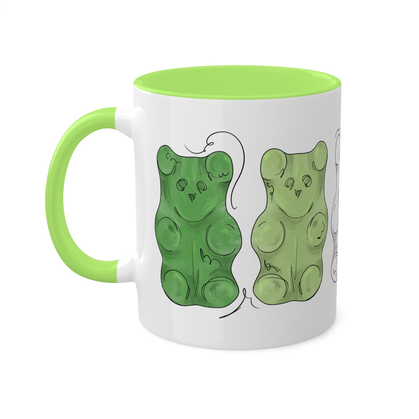 Aromantic Pride Flag Gummy Bears - Mug