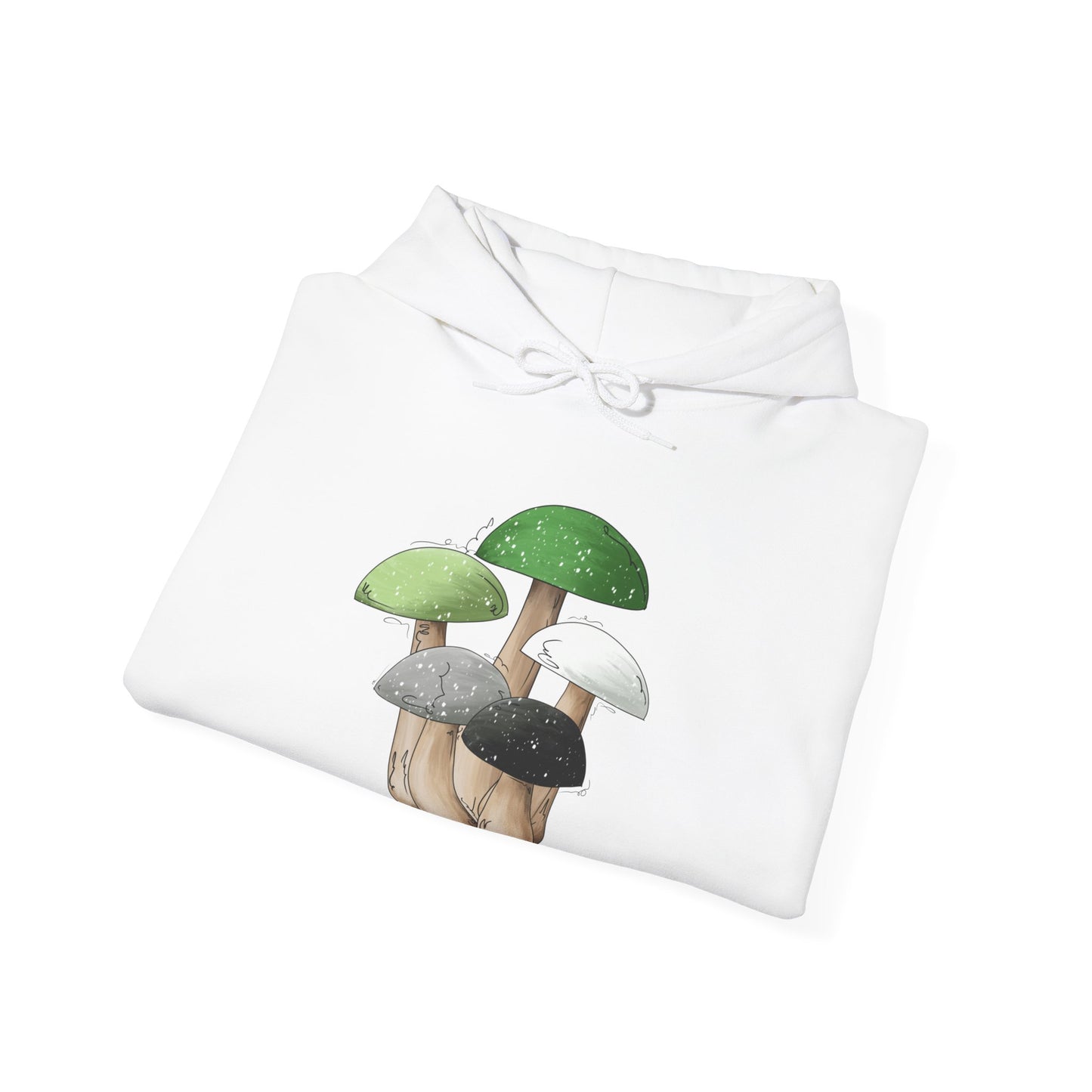 Aromantic Pride Flag Mushrooms - Adult Unisex Hoodie
