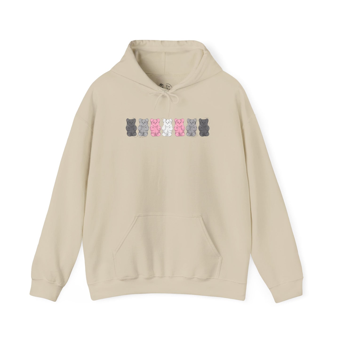 Demi Girl Pride Flag Gummy Bears - Adult Unisex Hoodie
