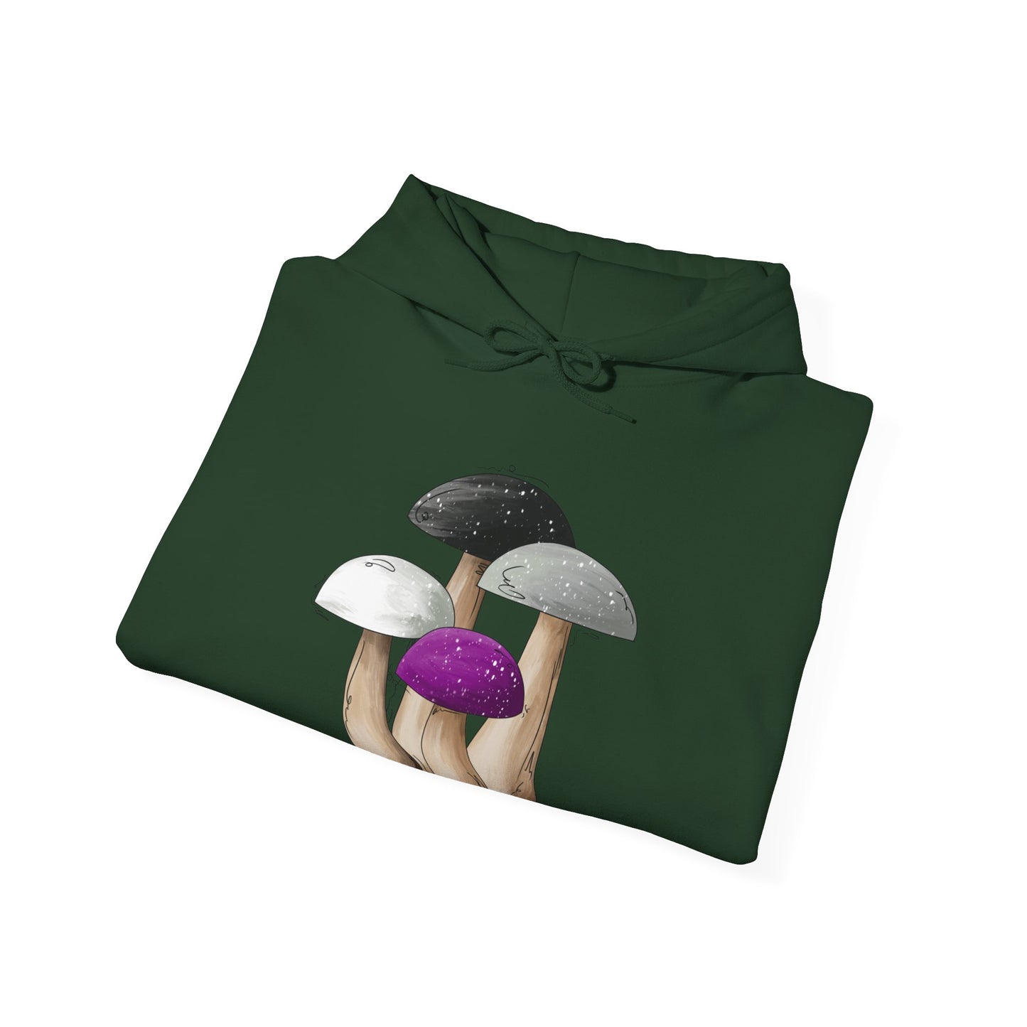 Asexual Pride Flag Mushrooms - Adult Unisex Hoodie