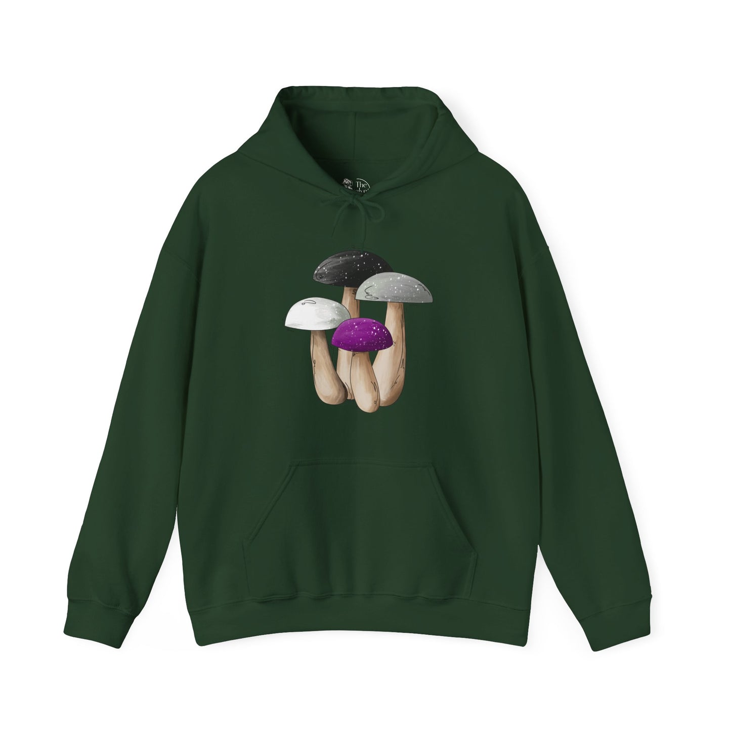 Asexual Pride Flag Mushrooms - Adult Unisex Hoodie