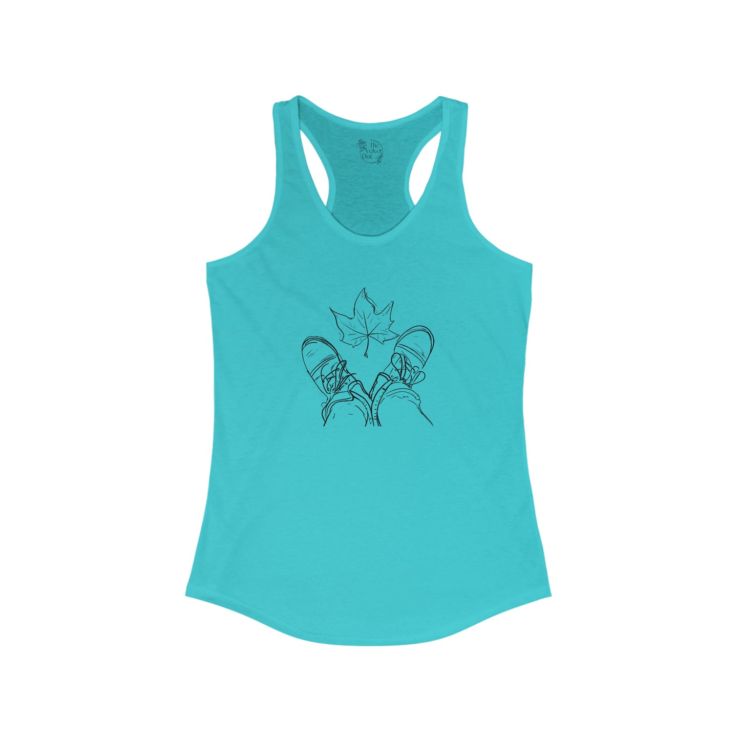Fall Leaf and Boots - Womens Tank Top