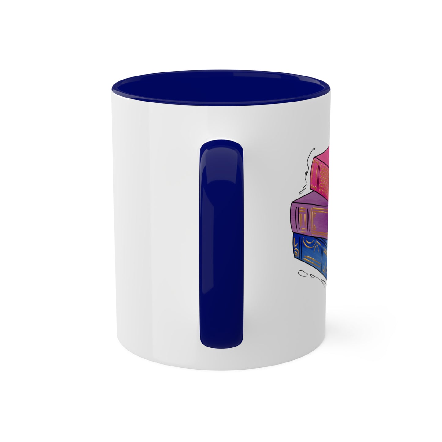 Bisexual Pride Flag Old Books - Mug