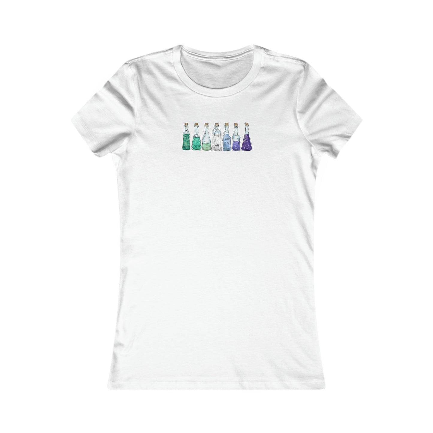Gay Male MLM Pride Flag Potion Bottles - Women's T-Shirt