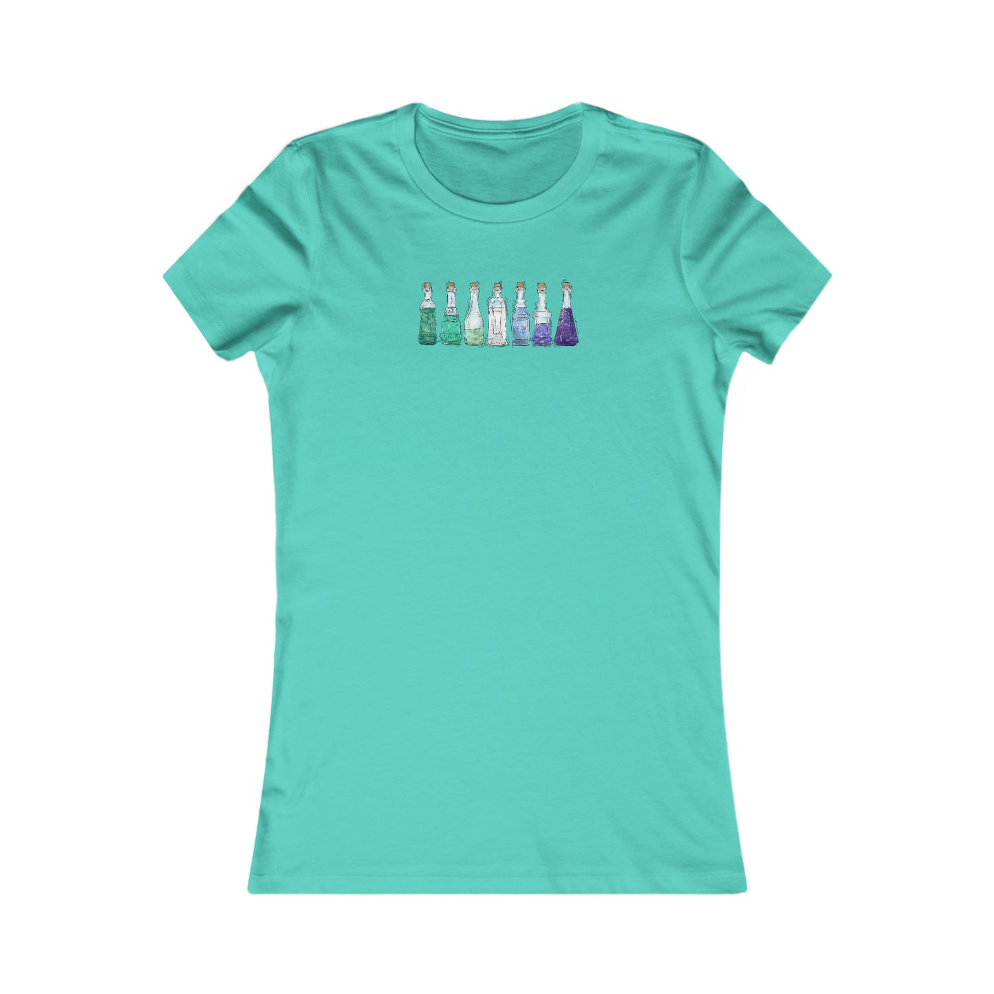 Gay Male MLM Pride Flag Potion Bottles - Women's T-Shirt