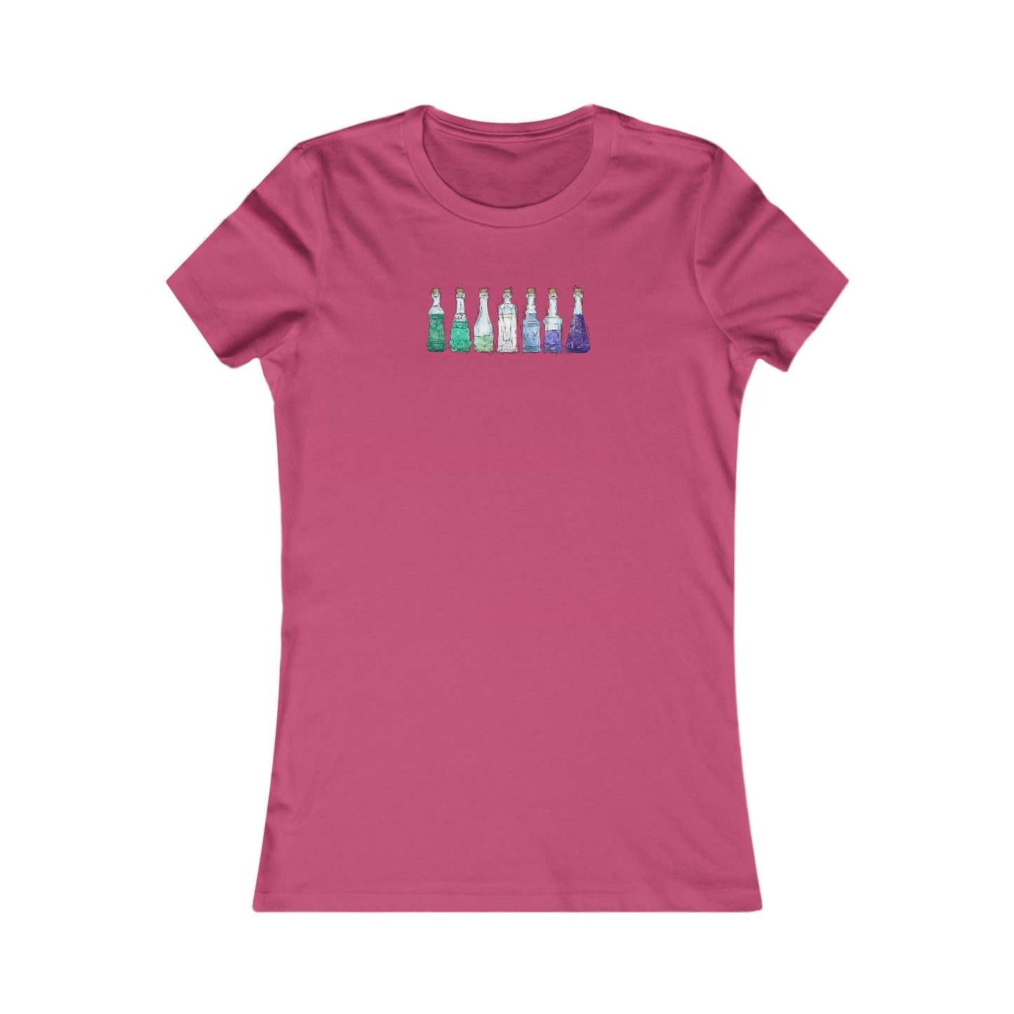 Gay Male MLM Pride Flag Potion Bottles - Women's T-Shirt