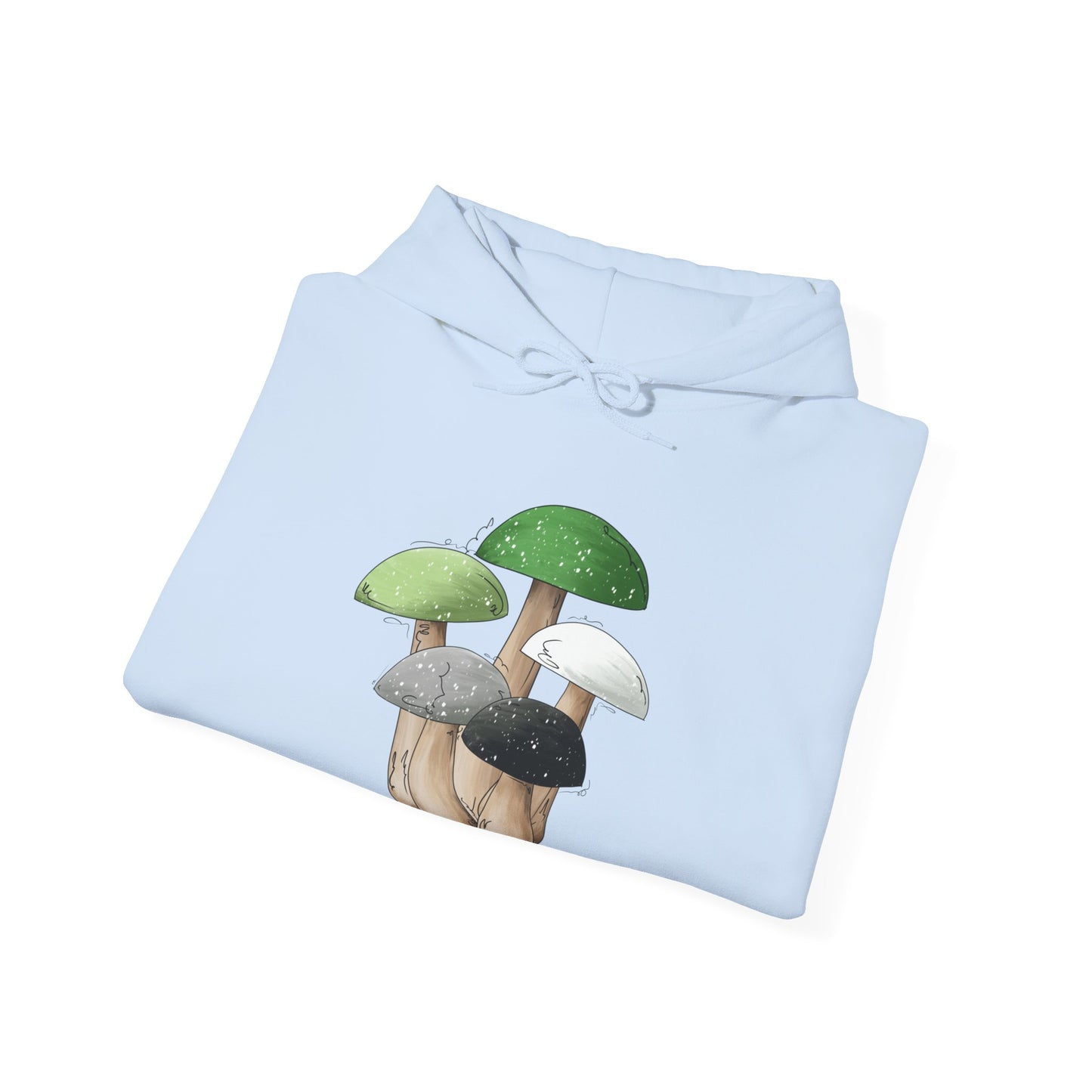 Aromantic Pride Flag Mushrooms - Adult Unisex Hoodie