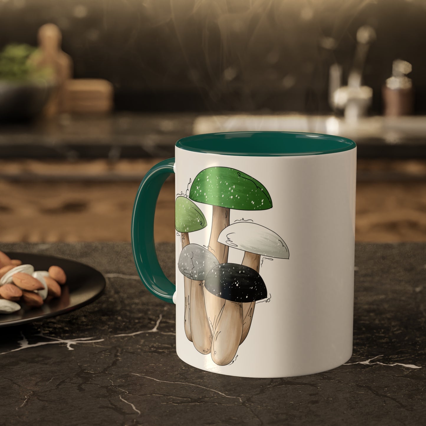 Aromantic Pride Flag Mushrooms - Mug