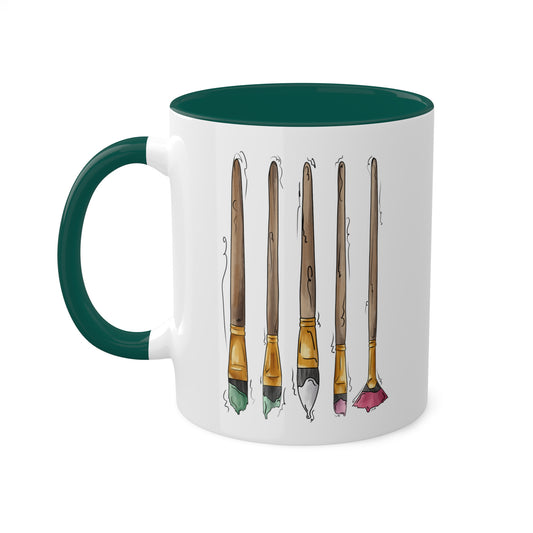 Abrosexual Pride Flag Paint Brushes - Mug