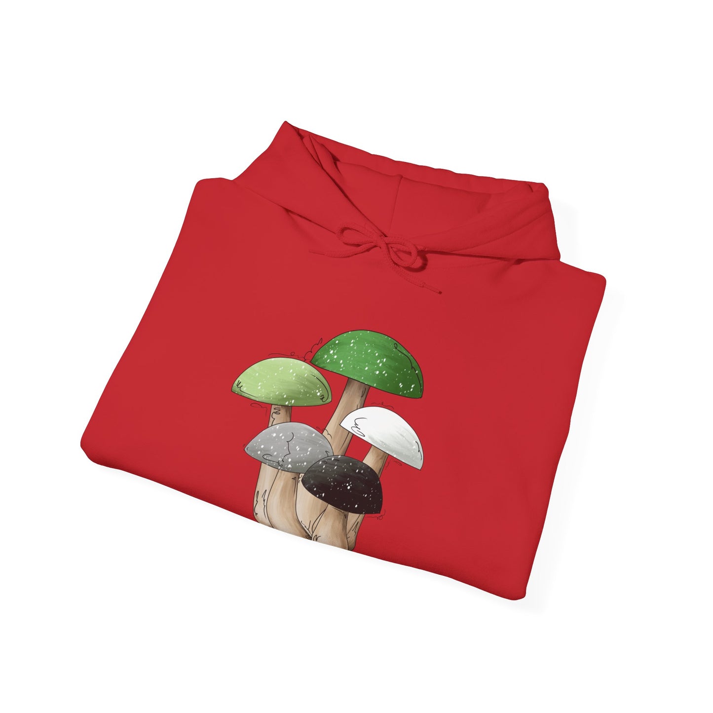 Aromantic Pride Flag Mushrooms - Adult Unisex Hoodie