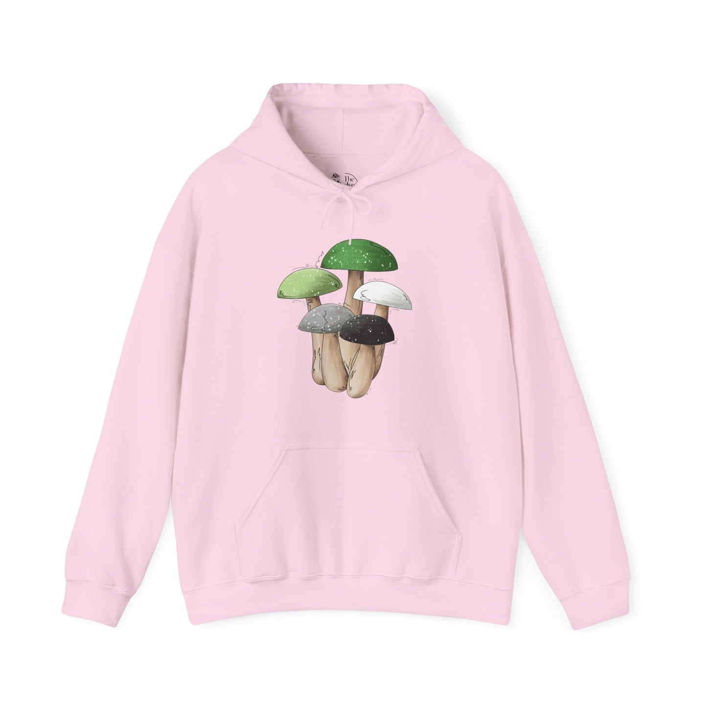 Aromantic Pride Flag Mushrooms - Adult Unisex Hoodie