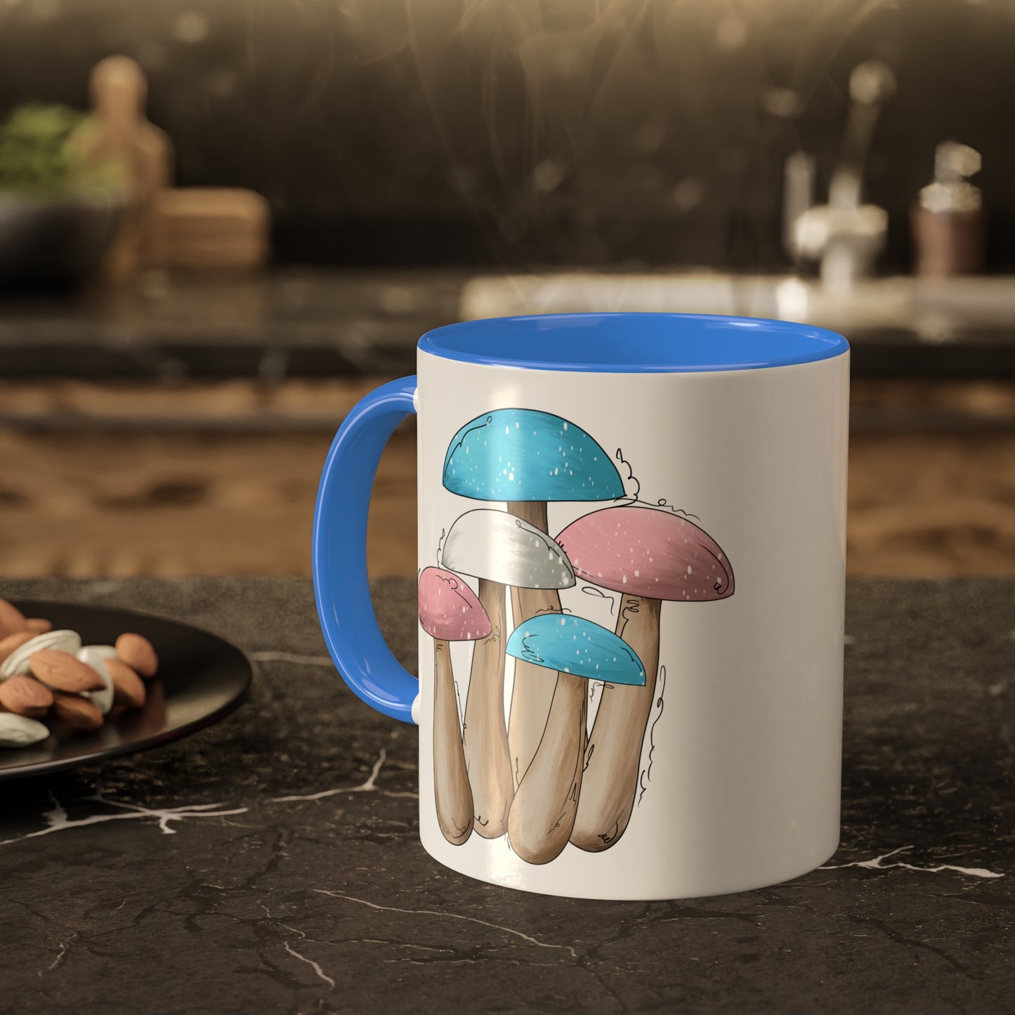 Transgender Pride Flag Mushrooms - Mug