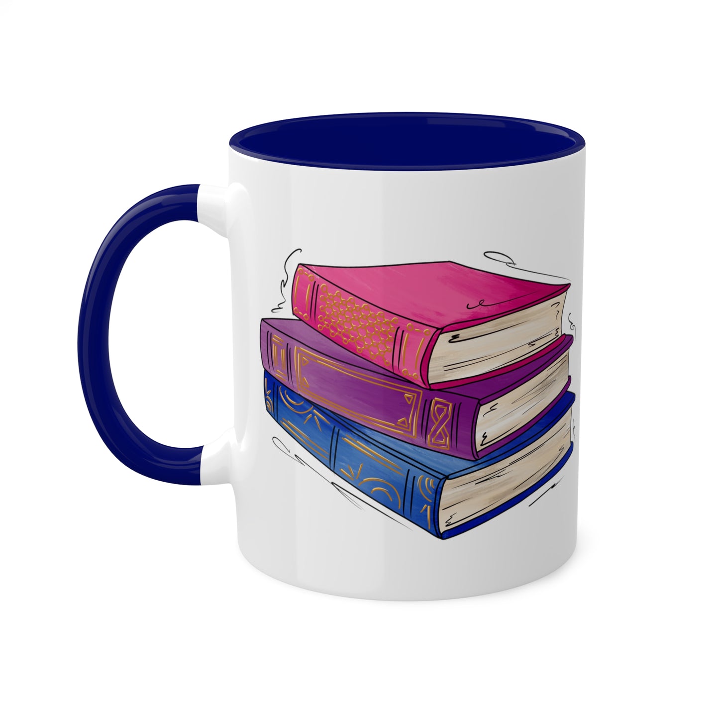 Bisexual Pride Flag Old Books - Mug