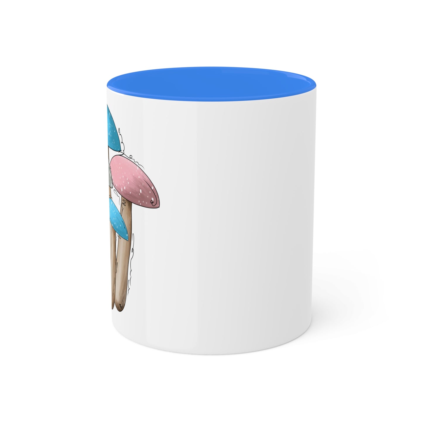 Transgender Pride Flag Mushrooms - Mug