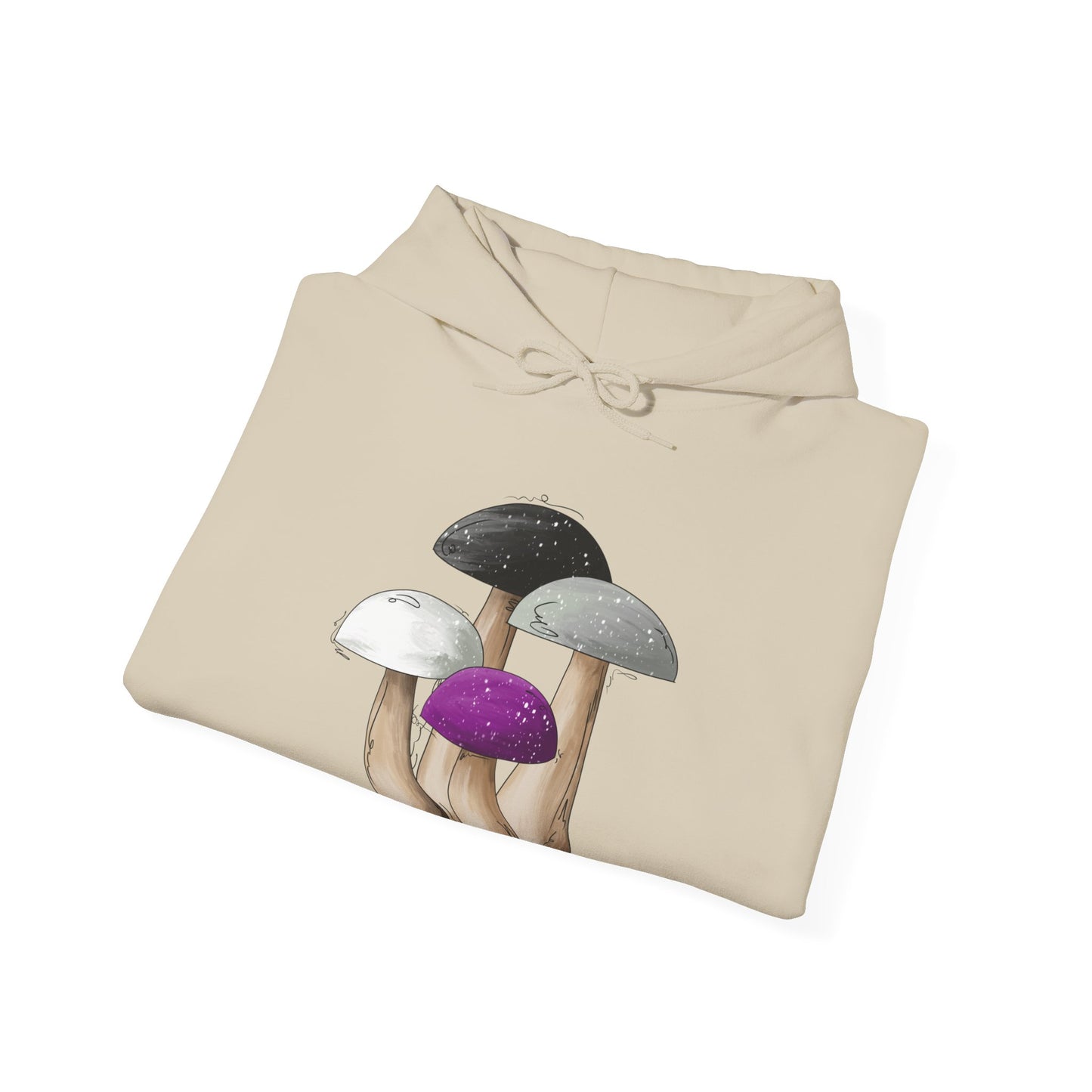 Asexual Pride Flag Mushrooms - Adult Unisex Hoodie