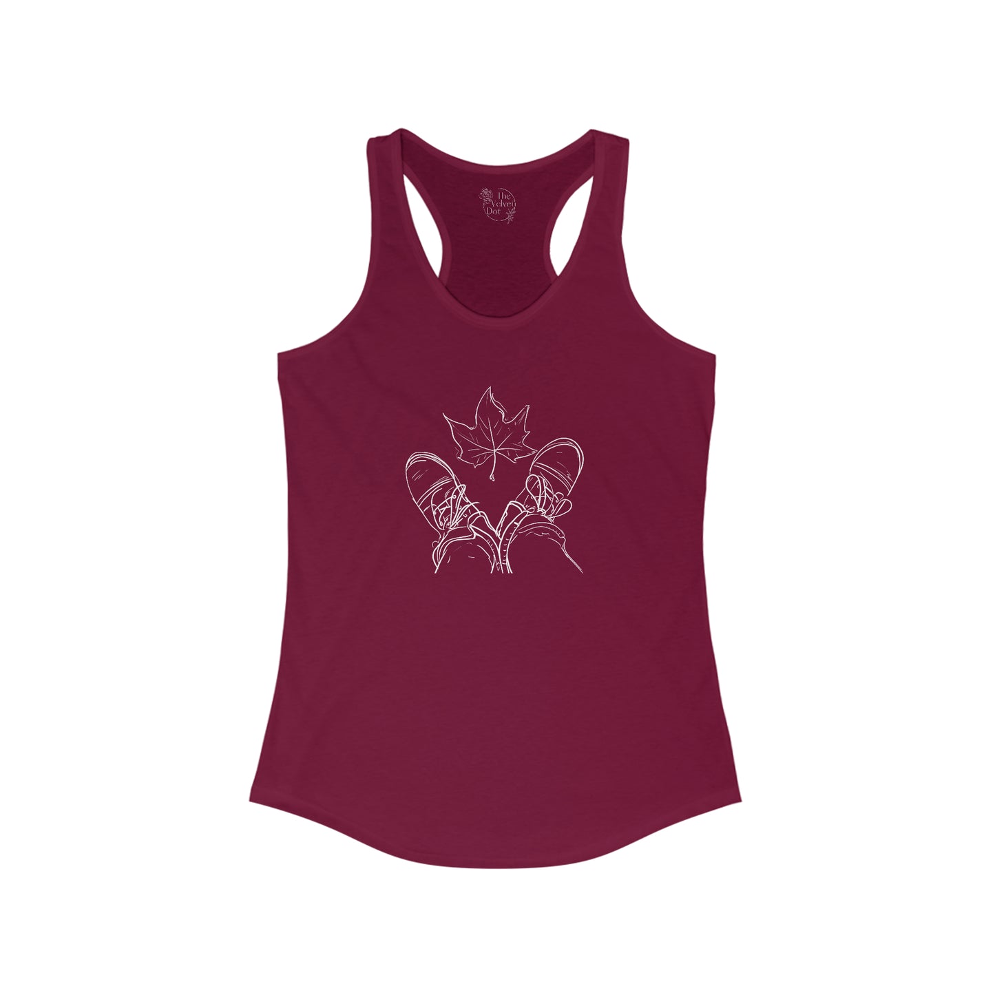 Fall Leaf and Boots - Womens Tank Top