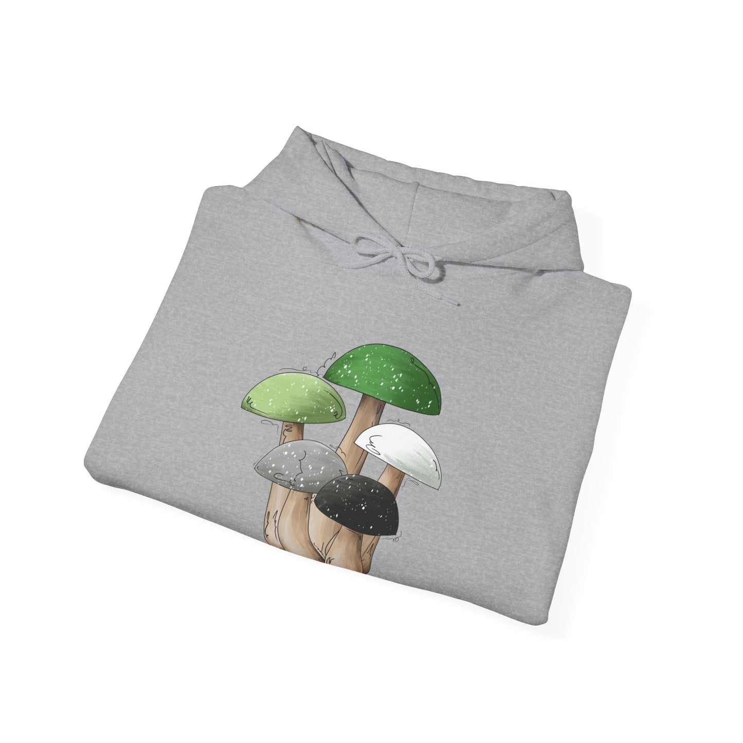 Aromantic Pride Flag Mushrooms - Adult Unisex Hoodie