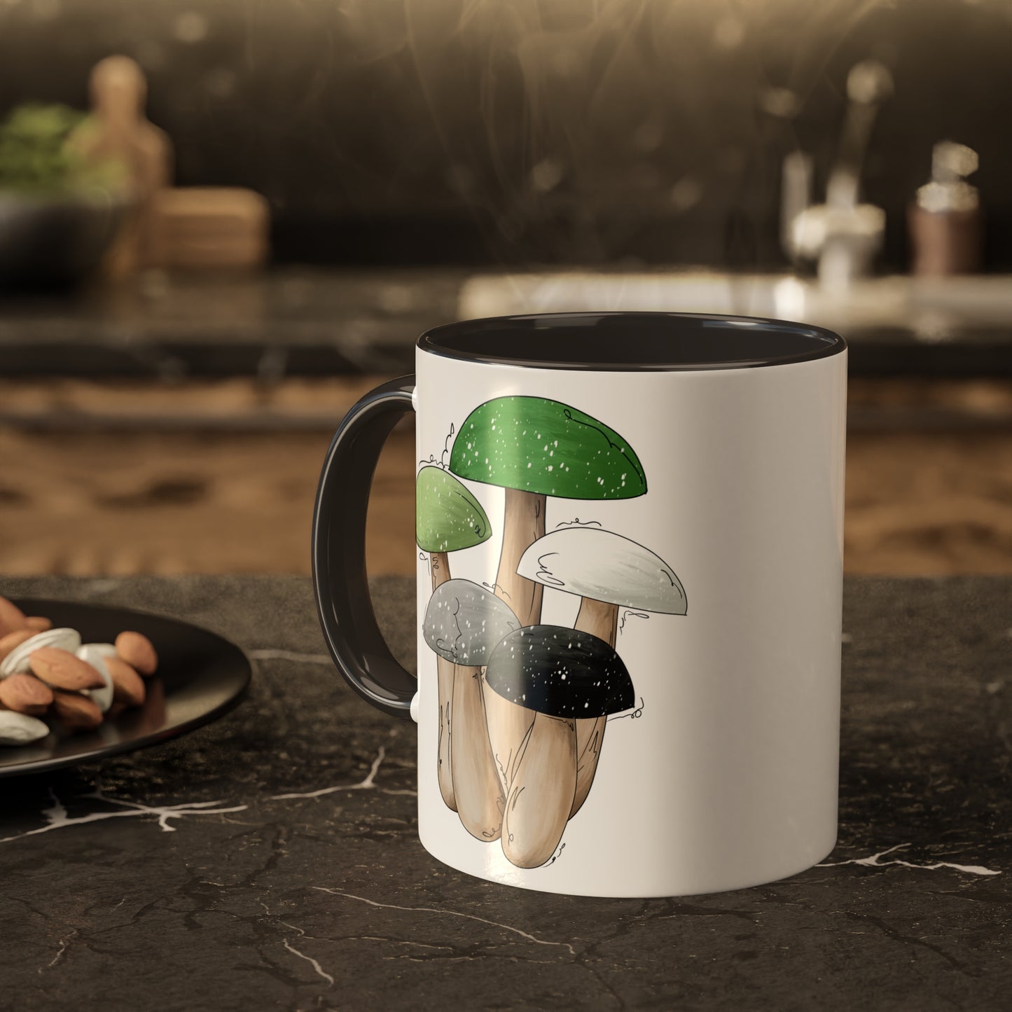 Aromantic Pride Flag Mushrooms - Mug