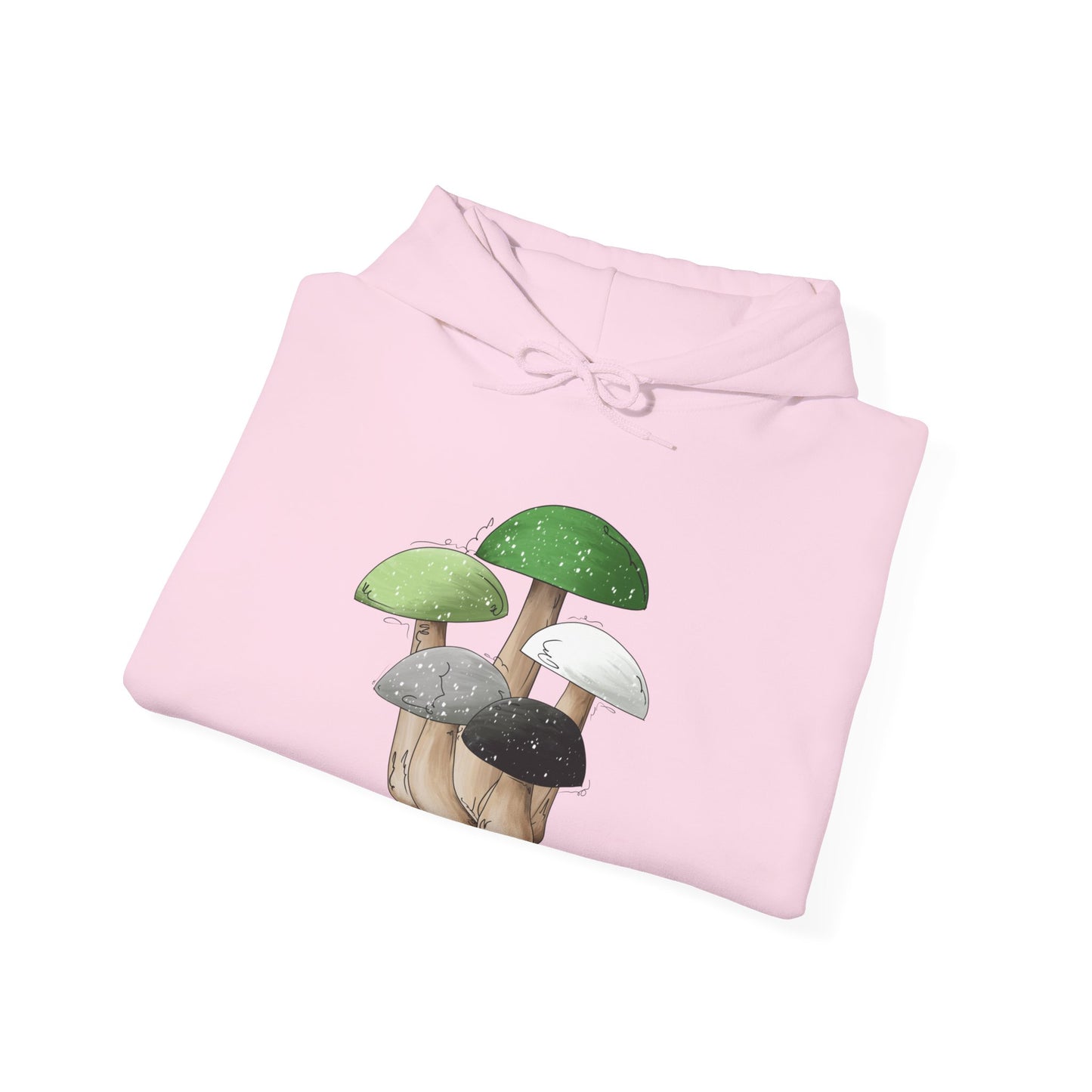 Aromantic Pride Flag Mushrooms - Adult Unisex Hoodie