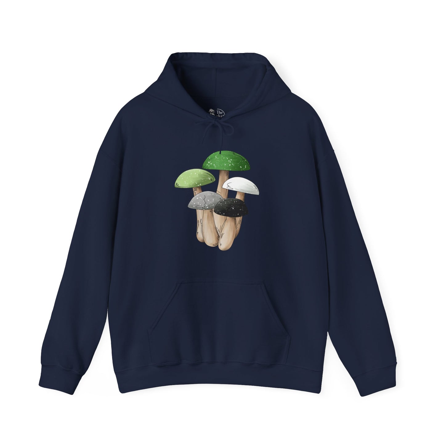 Aromantic Pride Flag Mushrooms - Adult Unisex Hoodie