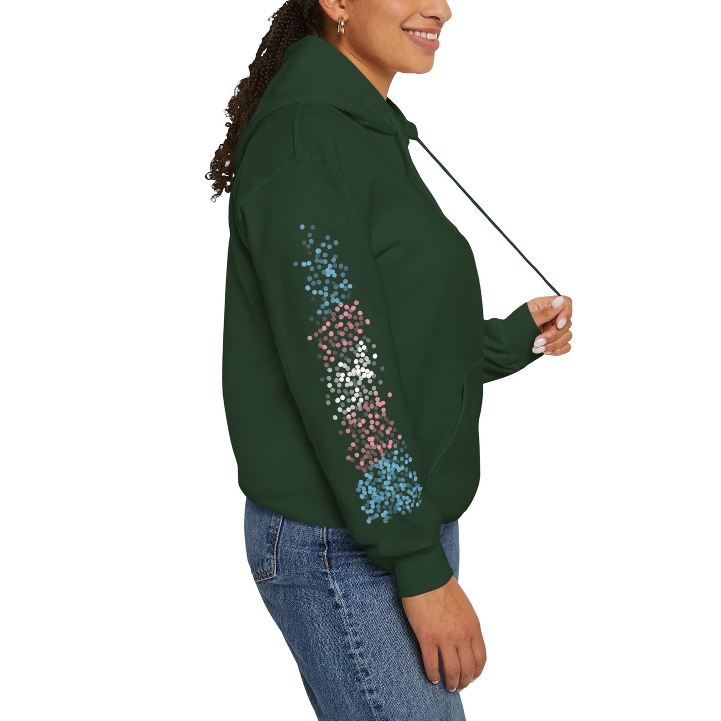 Transgender Pride Flag Dots - Adult Unisex Hoodie