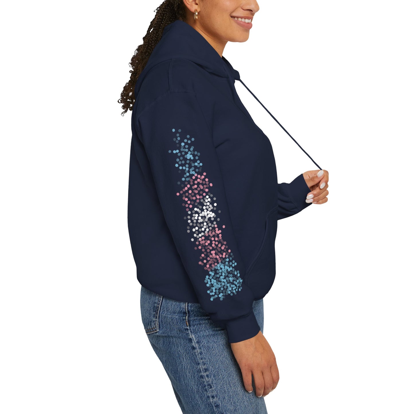 Transgender Pride Flag Dots - Adult Unisex Hoodie