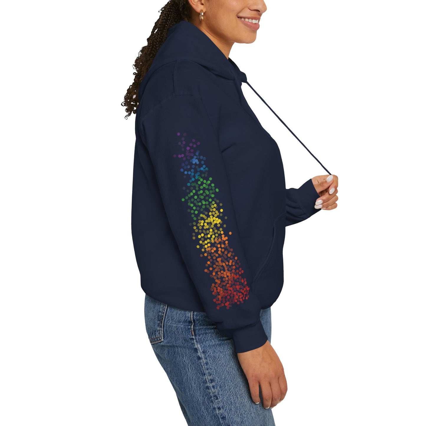Gay Pride Flag Dots - Adult Unisex Hoodie