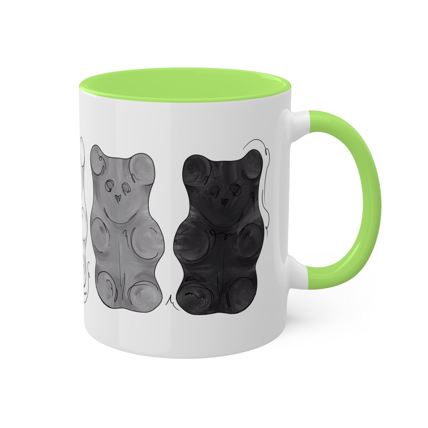Aromantic Pride Flag Gummy Bears - Mug