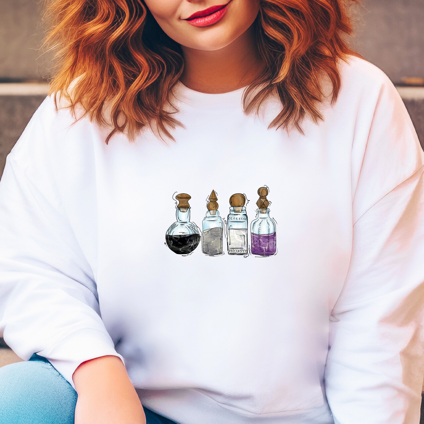 Asexual Pride Flag Potion Bottles - Adult Unisex Sweatshirt