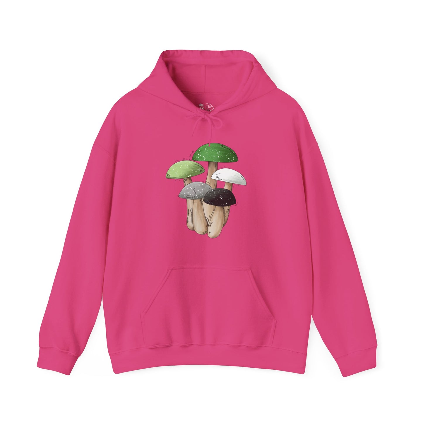 Aromantic Pride Flag Mushrooms - Adult Unisex Hoodie