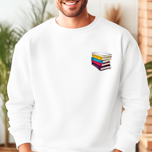 Polyamorous Pride Flag Old Books - Adult Unisex Sweatshirt