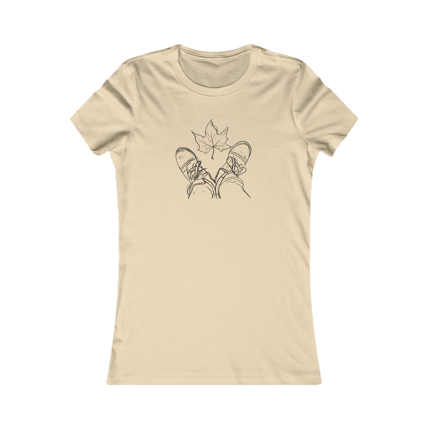 Fall Leaf and Boots Sketch - Women's T-Shirt