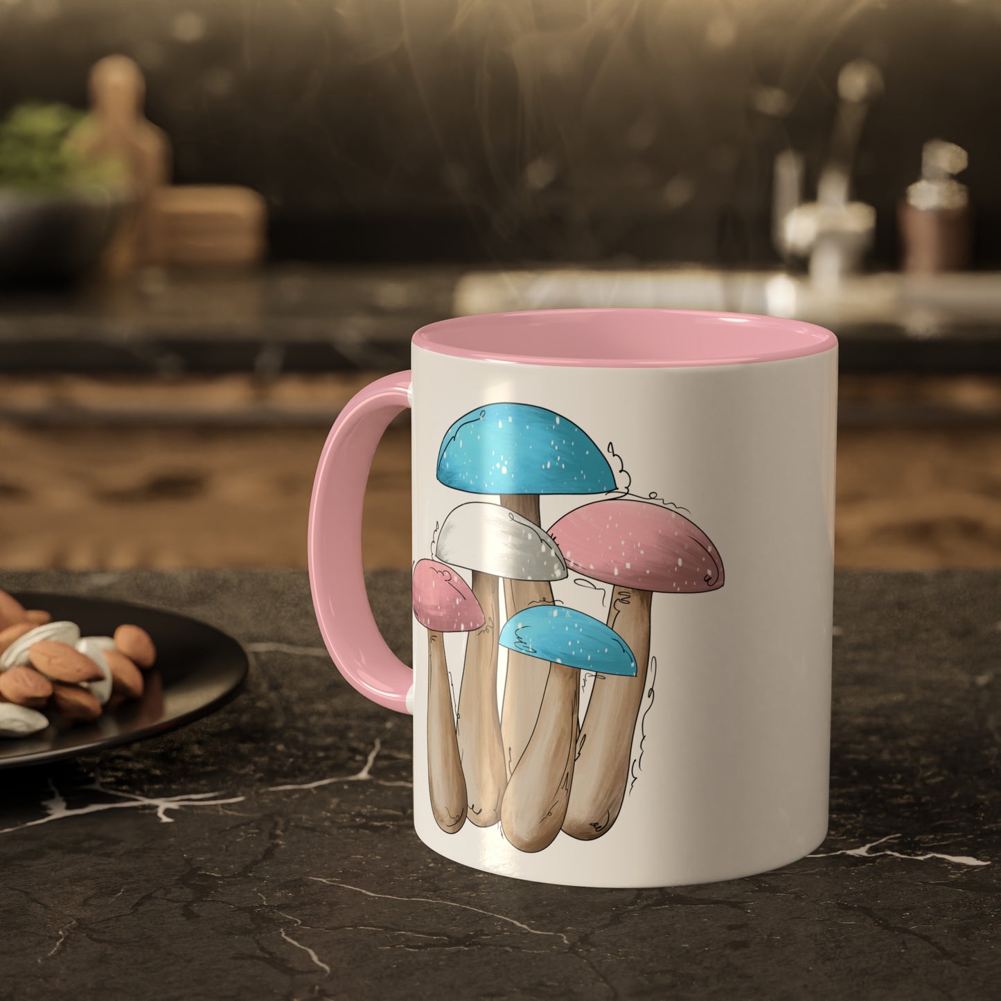 Transgender Pride Flag Mushrooms - Mug