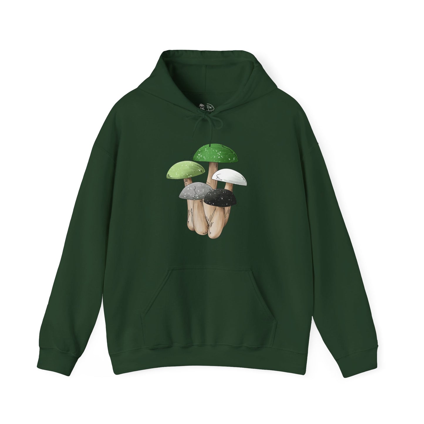 Aromantic Pride Flag Mushrooms - Adult Unisex Hoodie