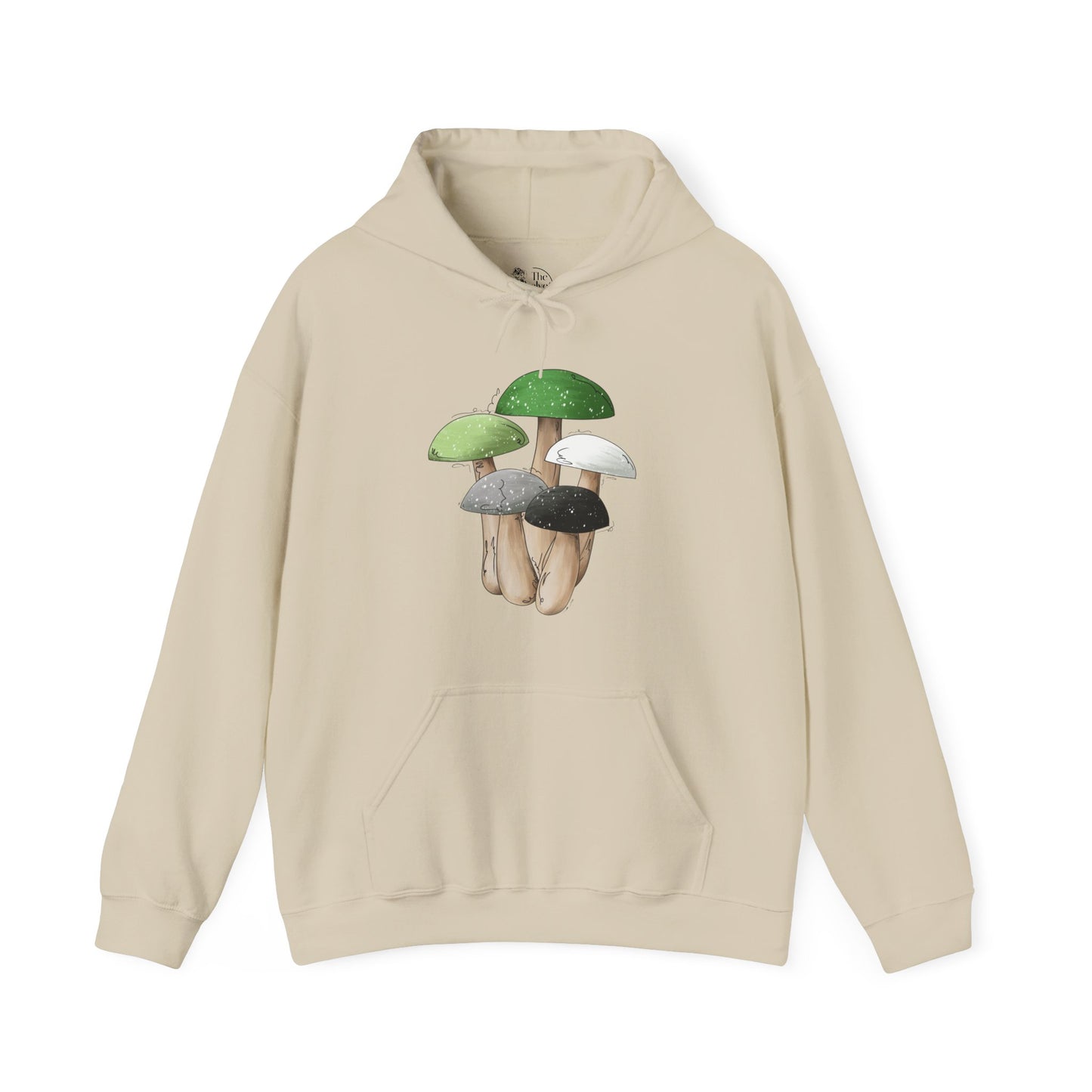 Aromantic Pride Flag Mushrooms - Adult Unisex Hoodie
